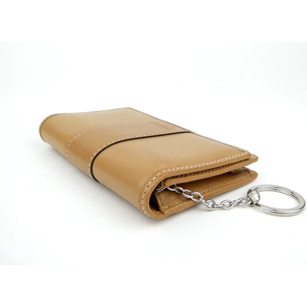 Coach‎ Tan Leather Key Holder Wallet